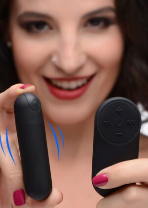Vibrating Bullet with Remote Control - Black