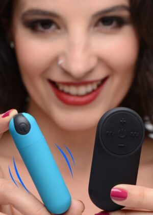 Vibrating Bullet with Remote Control - Blue