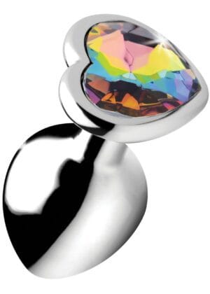 Rainbow Prism Heart Anal Plug - Medium