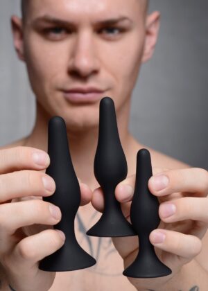 Triple Spire Tapered Silicone Anal Trainer Set