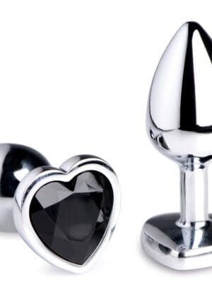 Black Heart Gem Anal Plug - Small