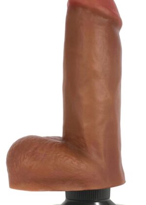Jock Dark Bareskin Vibrating Dildo with Balls - 6 Inch