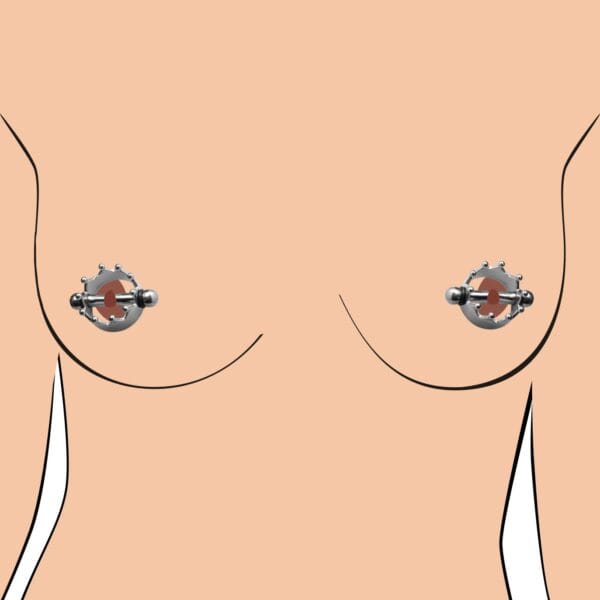 Crowned Magentic Nipple Clamps Crowned Magentic Nipple Clamps