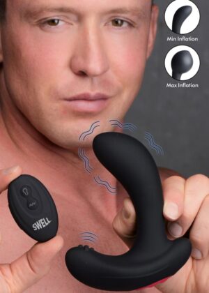 10X Inflatable and Vibrating Silicone Prostate Plug