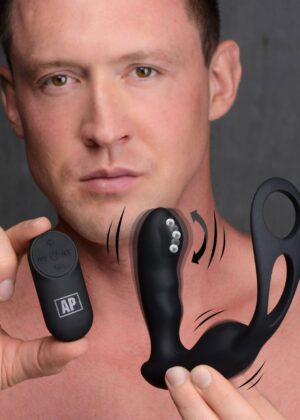 7X P-Strap Milking and Vibrating Prostate Stimulator with Cock and Ball Harness