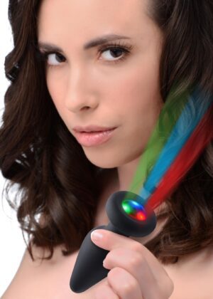 Light Up Silicone Anal Plug - Small