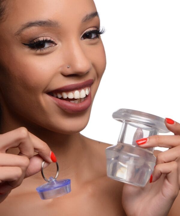 Ass Bung Clear Hollow Anal Dilator with Plug - Large Ass Bung Clear Hollow Anal Dilator with Plug - Large