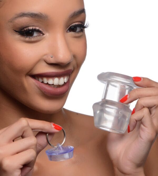 Ass Bung Clear Hollow Anal Dilator with Plug - Medium Ass Bung Clear Hollow Anal Dilator with Plug - Medium