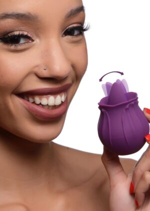 Bloomgasm Wild Violet 10X Silicone Clit Licking Stimulator - Purple