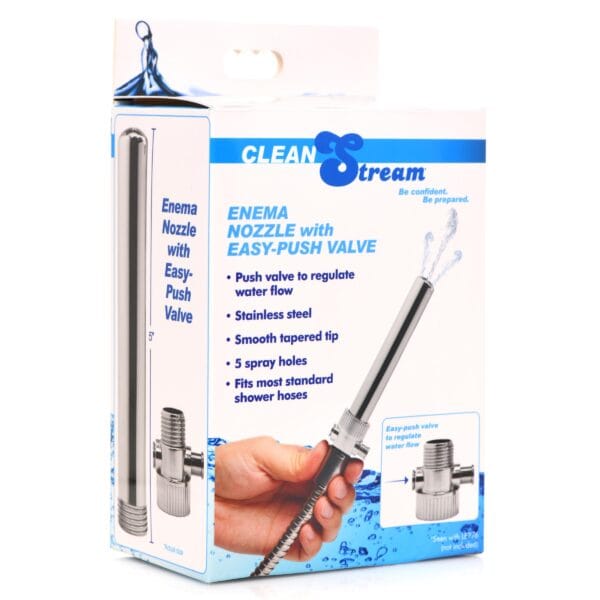 Enema Nozzle with Quick Shut Off/On Valve Enema Nozzle with Quick Shut Off/On Valve