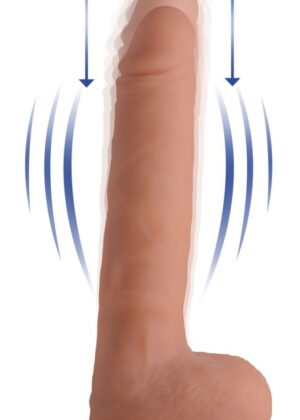 Vibrating & Thrusting Remote Control Silicone Dildo - 9 Inch