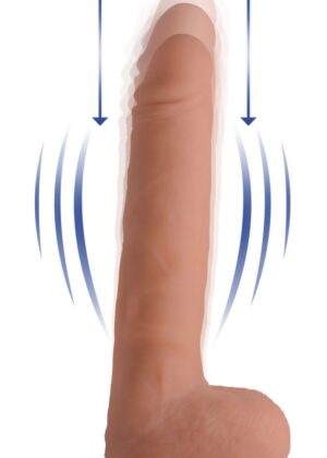 Vibrating & Thrusting Remote Control Silicone Dildo - 10 Inch