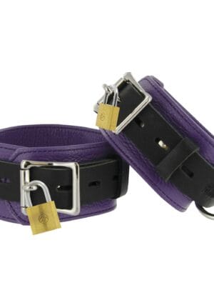 sl211-purple-black-locking-cuffs-ankle
