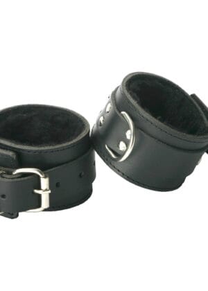 Strict Leather Fur Lined Wrist Cuffs