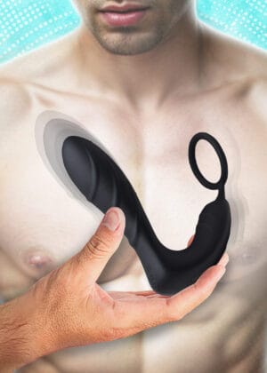Silicone Prostate Vibrator and Strap with Remote Control