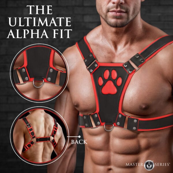 Alpha Pup Bulldog Harness - Red Alpha Pup Bulldog Harness - Red