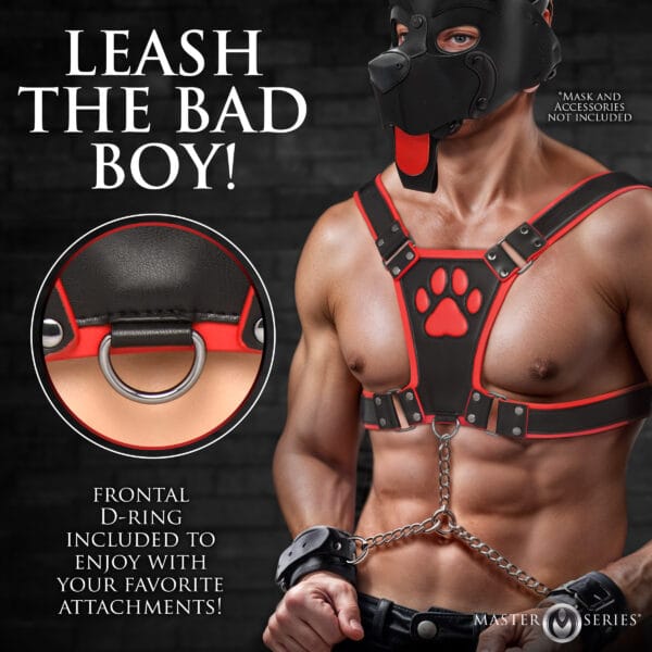 Alpha Pup Bulldog Harness - Red Alpha Pup Bulldog Harness - Red