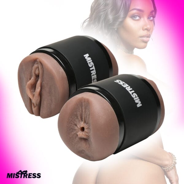 Double Shot Pussy and Ass Stroker - Dark Double Shot Pussy and Ass Stroker - Dark