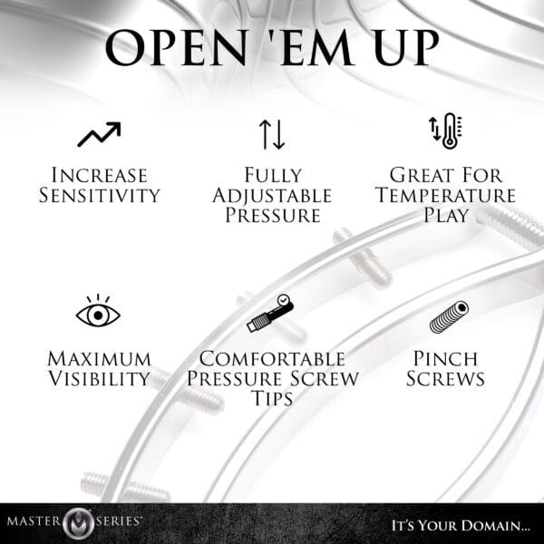 Spread Em Stainless Steel Poker Labia Clamp with Adjustable Pressure Screws