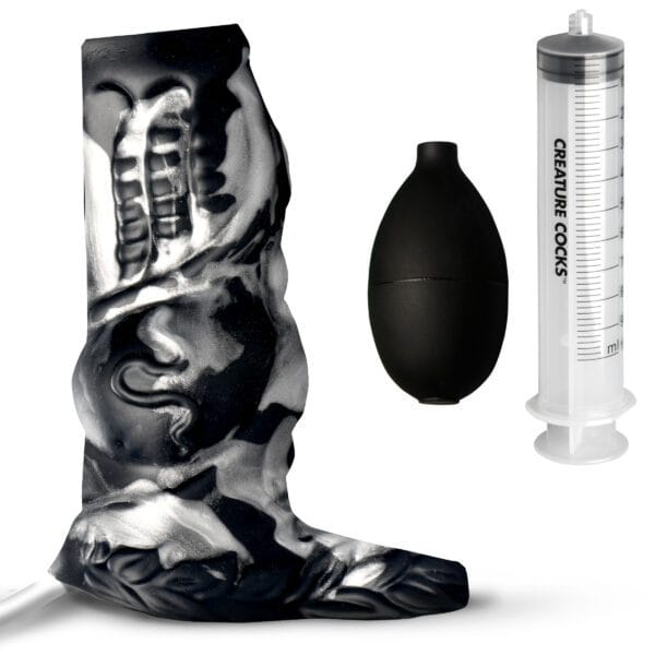 Night Prowler Squirting Silicone Penis Enhancer - Silver Night Prowler Squirting Silicone Penis Enhancer - Silver