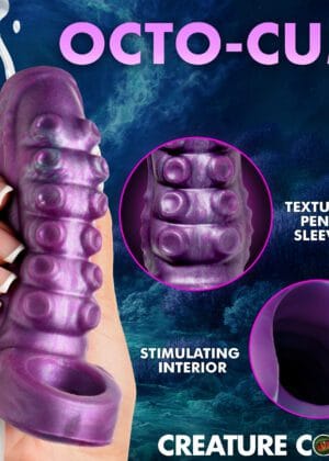 Tentacle Squirting Silicone Penis Enhancer - Purple