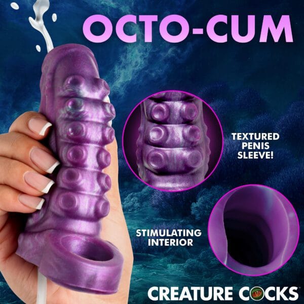 Tentacle Squirting Silicone Penis Enhancer - Purple Tentacle Squirting Silicone Penis Enhancer - Purple