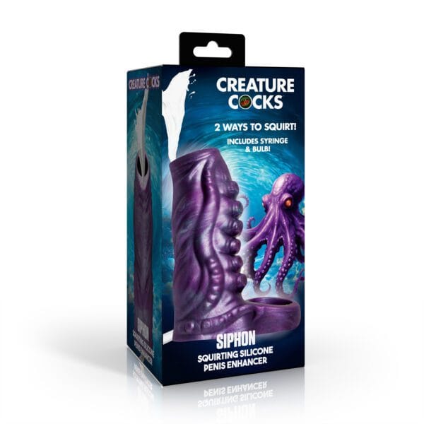 Tentacle Squirting Silicone Penis Enhancer - Purple Tentacle Squirting Silicone Penis Enhancer - Purple