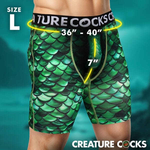 Creature Wear Cockness Monster Lake Creature Boxer Shorts - Large Creature Wear Cockness Monster Lake Creature Boxer Shorts - Large
