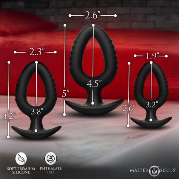 Pop Plugs 3 Piece Hollow Silicone Anal Trainer Set Pop Plugs 3 Piece Hollow Silicone Anal Trainer Set