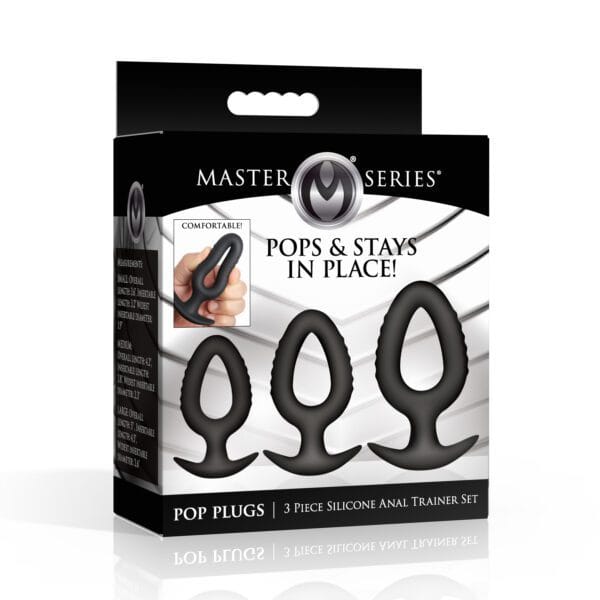 Pop Plugs 3 Piece Hollow Silicone Anal Trainer Set Pop Plugs 3 Piece Hollow Silicone Anal Trainer Set