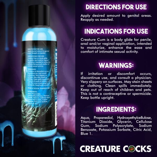 Creature Cum Blue Jizz Lubricant - 8oz Creature Cum Blue Jizz Lubricant - 8oz