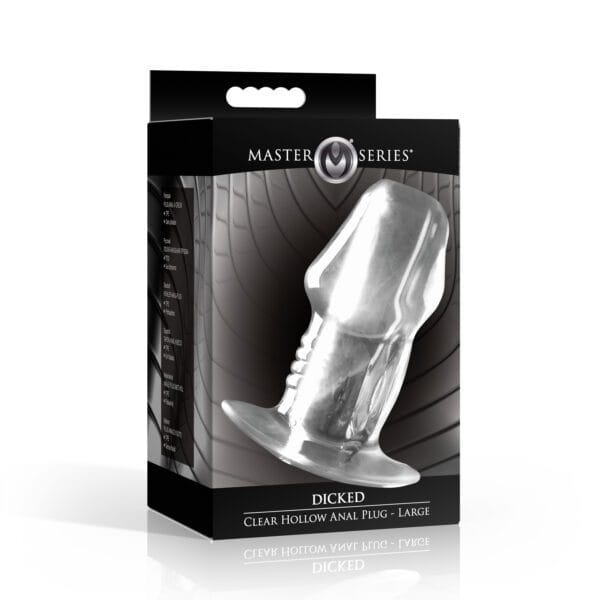 Dicked Clear Hollow Anal Plug - Large Dicked Clear Hollow Anal Plug - Large