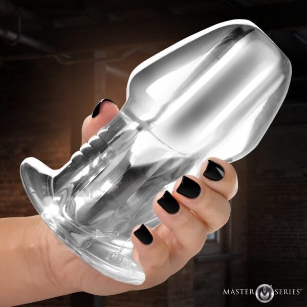 Dicked Clear Hollow Anal Plug - X-Large Dicked Clear Hollow Anal Plug - X-Large
