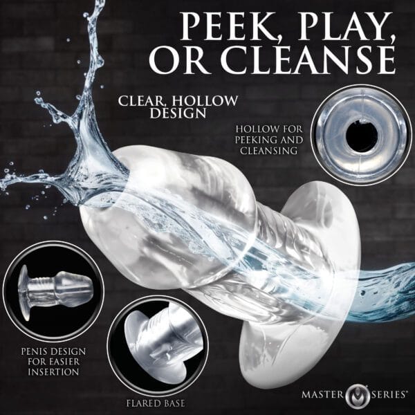 Dicked Clear Hollow Anal Plug 3pc Set Dicked Clear Hollow Anal Plug 3pc Set