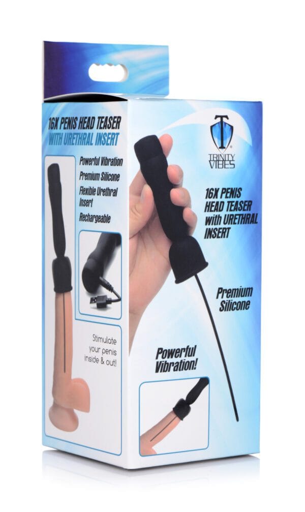 16X Penis Head Teaser with Urethral Sound 16X Penis Head Teaser with Urethral Sound