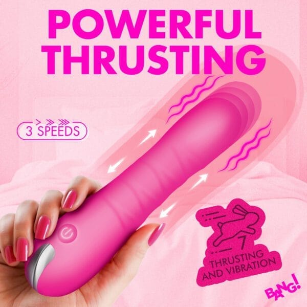 New Thrusting Silicone Dildo - Pink New Thrusting Silicone Dildo - Pink