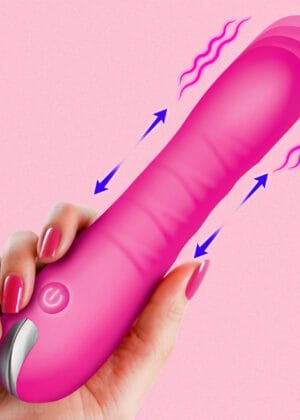 New Thrusting Silicone Dildo - Pink