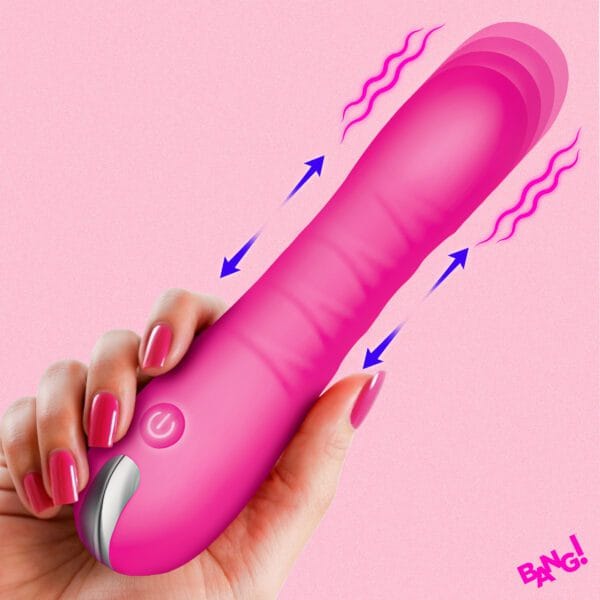 New Thrusting Silicone Dildo - Pink New Thrusting Silicone Dildo - Pink