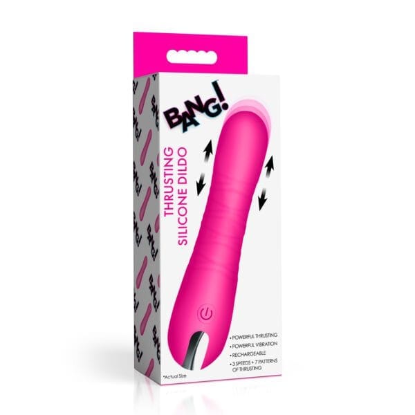 New Thrusting Silicone Dildo - Pink New Thrusting Silicone Dildo - Pink