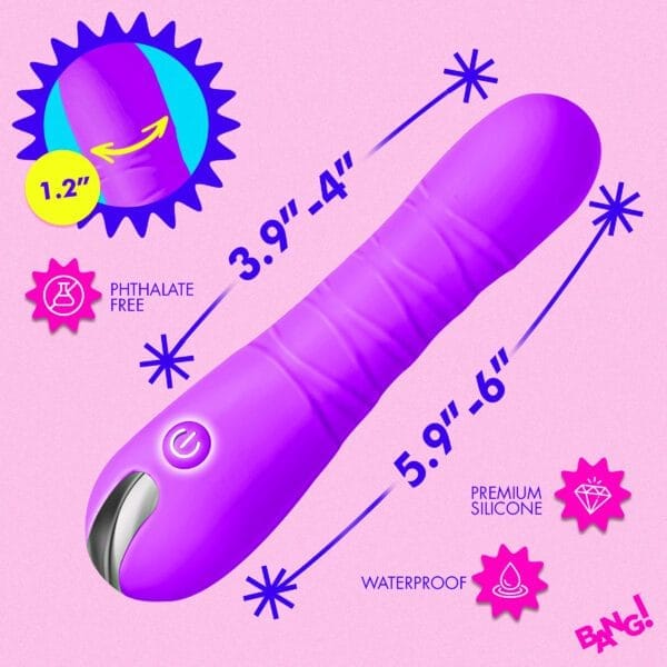 New Thrusting Silicone Dildo - Purple New Thrusting Silicone Dildo - Purple