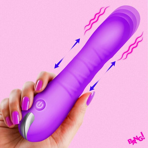 New Thrusting Silicone Dildo - Purple New Thrusting Silicone Dildo - Purple