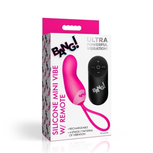 Silicone Mini Vibe w/ Remote - Pink Silicone Mini Vibe w/ Remote - Pink