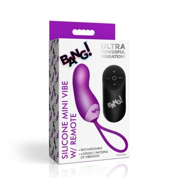 Silicone Mini Vibe w/ Remote - Purple Silicone Mini Vibe w/ Remote - Purple