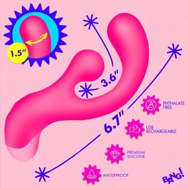 Gyro Rabbit Silicone Vibrator - Pink Gyro Rabbit Silicone Vibrator - Pink