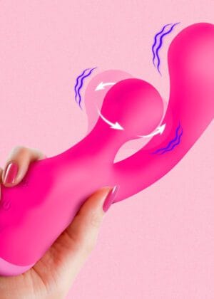 Gyro Rabbit Silicone Vibrator - Pink