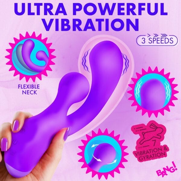 Gyro Rabbit Silicone Vibrator - Purple Gyro Rabbit Silicone Vibrator - Purple