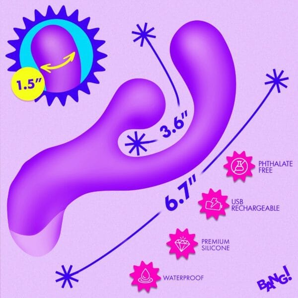 Gyro Rabbit Silicone Vibrator - Purple Gyro Rabbit Silicone Vibrator - Purple