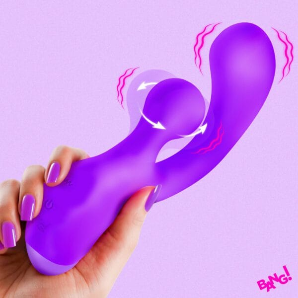 Gyro Rabbit Silicone Vibrator - Purple Gyro Rabbit Silicone Vibrator - Purple
