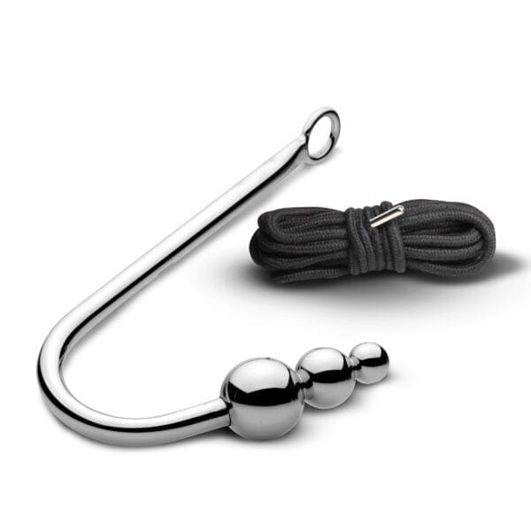 Roped Beaded Anal Hook with Rope Roped Beaded Anal Hook with Rope