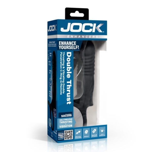 Double Thrust Thrusting & Vibrating Double Penetration C-Ring w/ Remote Double Thrust Thrusting & Vibrating Double Penetration C-Ring w/ Remote